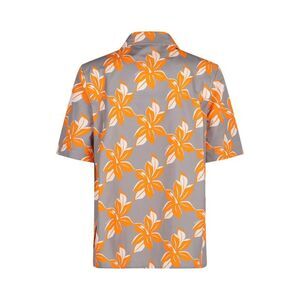 GUCCI Men's Floral Print Short Sleeve Shirt Men GREY Shirts